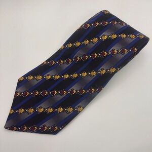Louis Roth Silk Necktie Geometric Striped Pattern Men's Fashion‎ Accessory